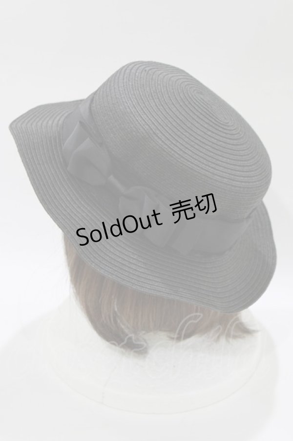 画像2: m petit by misako / AMブレードカンカン帽  ブラック H-26-02-15-072-LO-AC-NS-ZH (2)