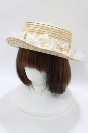画像: Maria pipi / リボンストローハット  ナチュラル H-26-02-15-073-EL-AC-NS-ZH