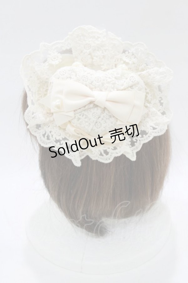 画像2: axes femme POETIQUE / レース×リボンヘッドドレス  生成り H-26-02-15-076-AX-AC-NS-ZH (2)