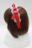画像2: axes femme kawaii / レースリボンカチューシャ  レッド H-26-02-15-077-AX-AC-NS-ZH (2)