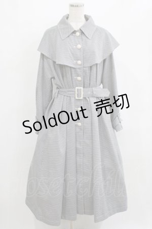 画像: an another angelus / ヨークケープトレンチコート Free BLACK×WH H-26-02-15-009-CA-CO-NS-ZH