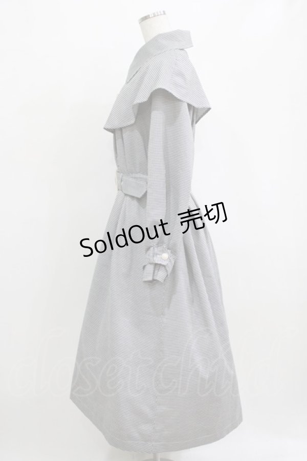 画像2: an another angelus / ヨークケープトレンチコート Free BLACK×WH H-26-02-15-009-CA-CO-NS-ZH (2)