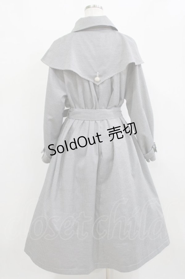 画像3: an another angelus / ヨークケープトレンチコート Free BLACK×WH H-26-02-15-009-CA-CO-NS-ZH (3)