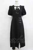 画像1: EATME / ベルテッドバイカラーワンピース M ブラック H-26-02-15-010-LO-OP-NS-ZH (1)