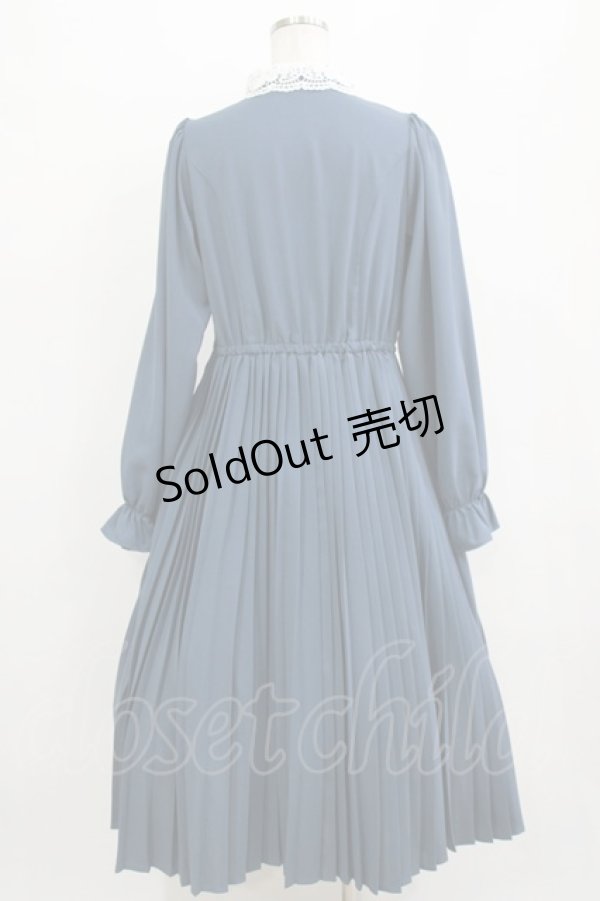 画像3: m petit by misako / AM*レースエリプリーツワンピース L ブルー H-26-02-15-011-LO-OP-NS-ZH (3)