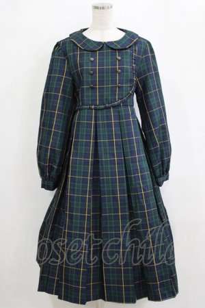 画像: FLC / MINA*タータンチェックワンピース L グリーン H-26-02-15-012-LO-OP-NS-ZH