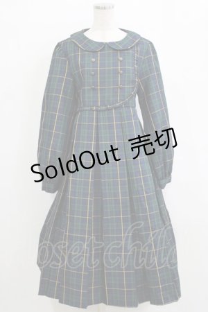 画像: FLC / MINA*タータンチェックワンピース L グリーン H-26-02-15-012-LO-OP-NS-ZH