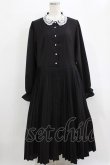 画像1: m petit by misako / AM*レースエリプリーツワンピース 3L ブラック H-26-02-15-013-LO-OP-NS-ZH (1)