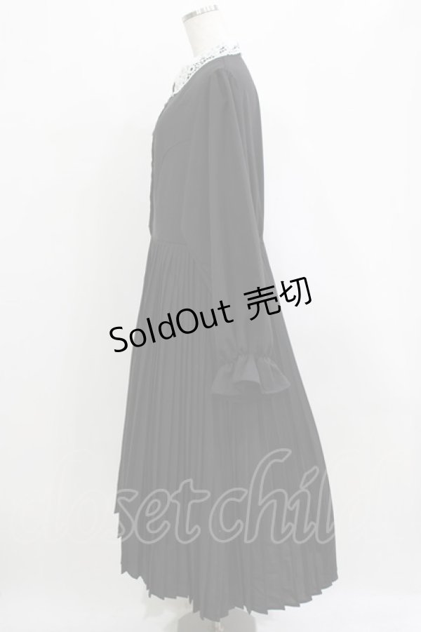 画像2: m petit by misako / AM*レースエリプリーツワンピース 3L ブラック H-26-02-15-013-LO-OP-NS-ZH (2)