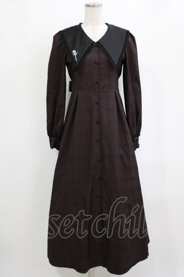 画像1: EATME / BIGカラー開襟マキシワンピース S ワイン H-26-02-15-014-LO-OP-NS-ZH (1)