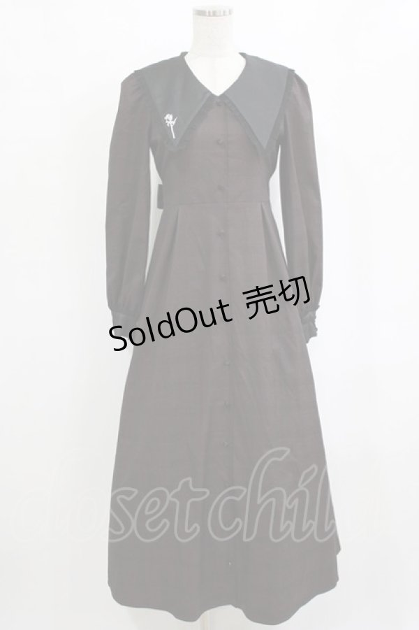 画像1: EATME / BIGカラー開襟マキシワンピース S ワイン H-26-02-15-014-LO-OP-NS-ZH (1)