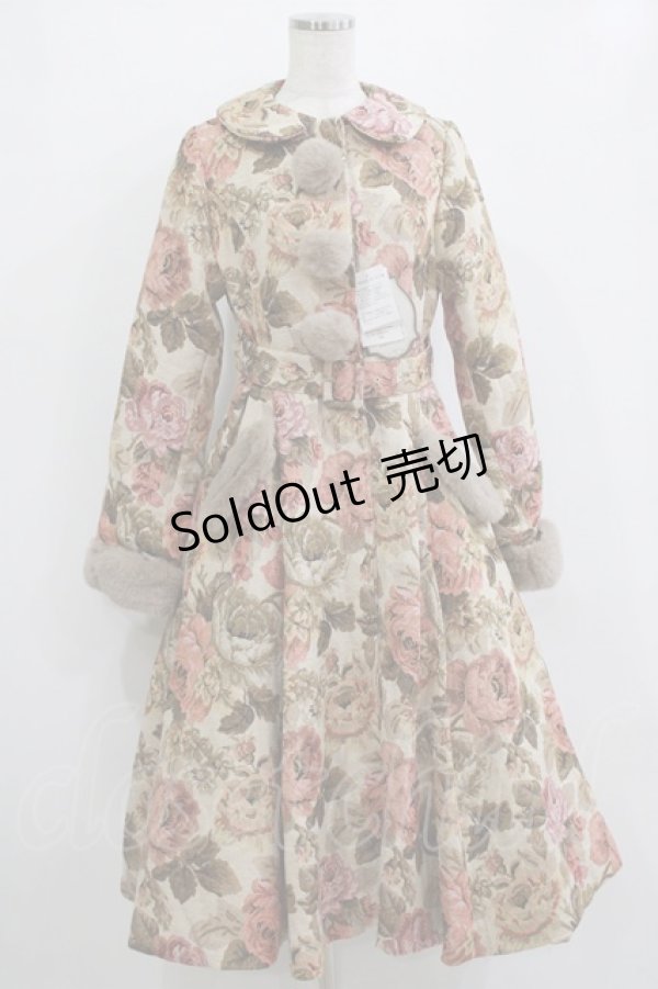 画像1: Kurumi Collaboration / TT*KRMゴブランファーコート M ベージュ H-26-02-15-018-GO-CO-NS-ZH (1)