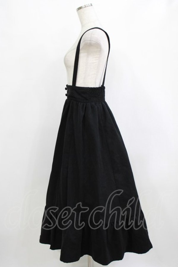 画像2: axes femme / サス付裾切替スカート M ブラック H-26-02-15-019-AX-SK-NS-ZH (2)