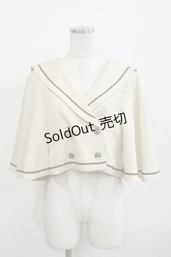 画像1: Kurumi Collaboration / マリンアカデミアケープ L アイボリー H-26-02-16-001-LO-JA-NS-ZH (1)