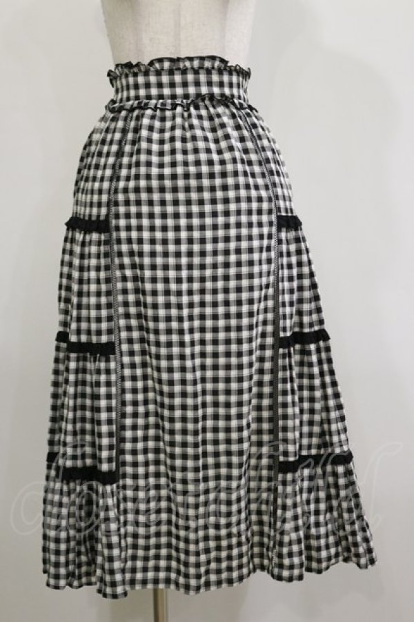 画像1: LODISPOTTO / ギンガムチェックスカート S ブラック H-26-02-16-036-LO-SK-NS-ZH (1)