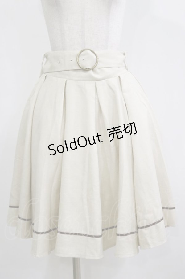 画像1: Kurumi Collaboration / フレアマリンアカデミアスカート L アイボリー H-26-02-16-038-LO-SK-NS-ZH (1)