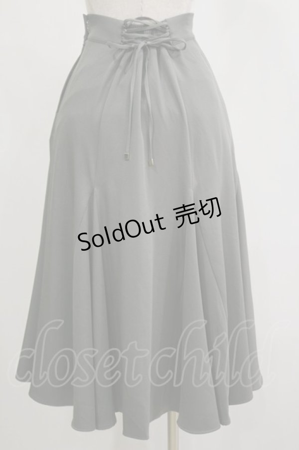 画像2: an another angelus / バックレースアップトライアングルフレアースカート Free GREEN H-26-02-16-040-CA-SK-NS-ZH (2)