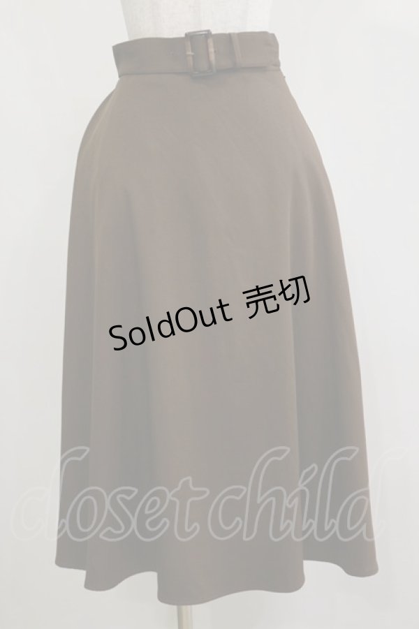 画像1: an another angelus / ベルト付きバックラッフルフレアースカート Free BROWN H-26-02-16-041-CA-SK-NS-ZH (1)