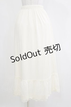 画像: axes femme / 薔薇レースロングペチスカート M アイボリー H-26-02-16-042-AX-SK-NS-ZH