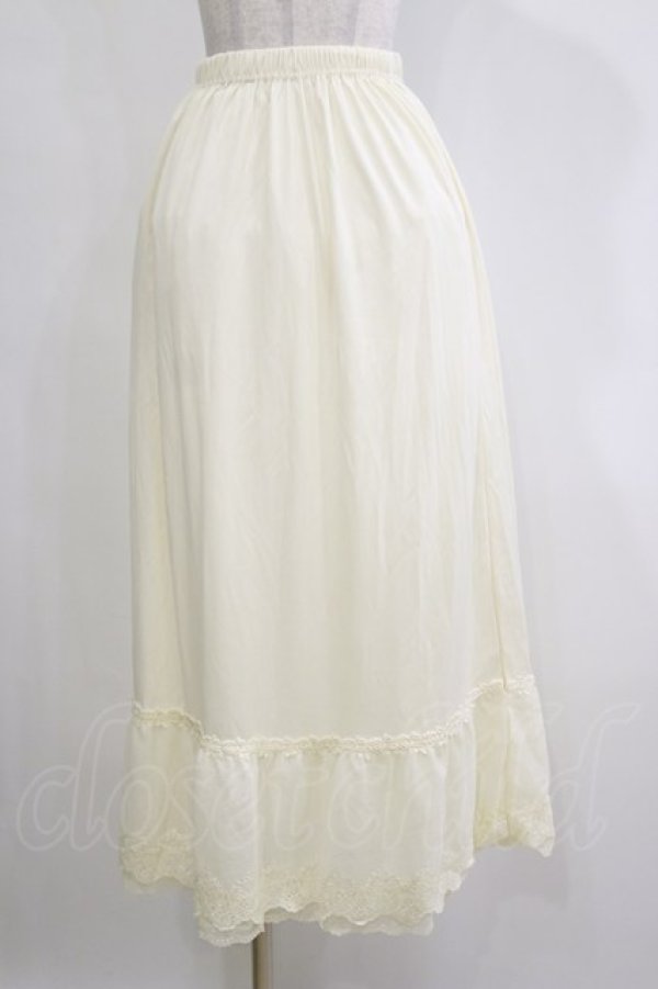 画像1: axes femme / 薔薇レースロングペチスカート M アイボリー H-26-02-16-042-AX-SK-NS-ZH (1)