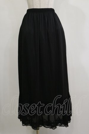 画像: axes femme / 薔薇レースロングペチスカート M ブラック H-26-02-16-043-AX-SK-NS-ZH