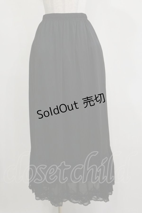 画像1: axes femme / 薔薇レースロングペチスカート M ブラック H-26-02-16-043-AX-SK-NS-ZH (1)