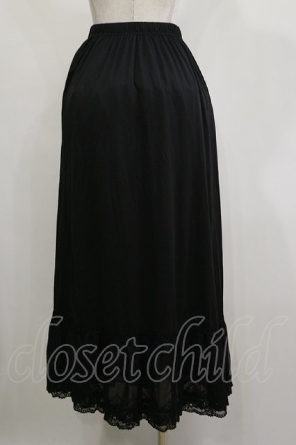 画像2: axes femme / 薔薇レースロングペチスカート M ブラック H-26-02-16-043-AX-SK-NS-ZH (2)