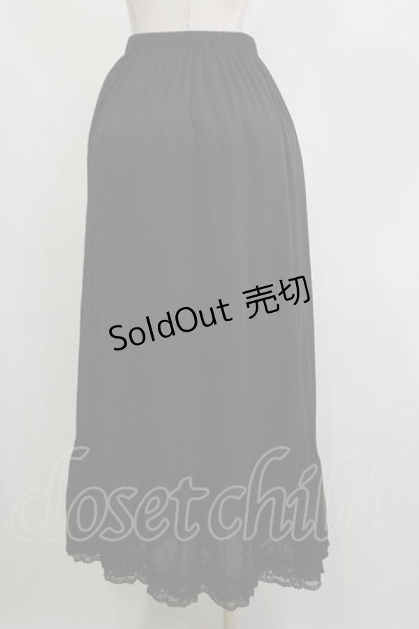 画像2: axes femme / 薔薇レースロングペチスカート M ブラック H-26-02-16-043-AX-SK-NS-ZH (2)