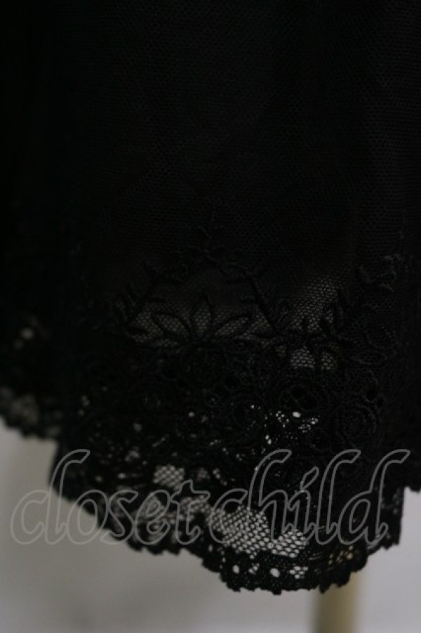 画像3: axes femme / 薔薇レースロングペチスカート M ブラック H-26-02-16-043-AX-SK-NS-ZH (3)