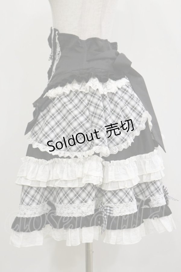 画像3: Hoshibako Works / ホイップクリームホールケーキ コルセット風ボリュームティアードスカート Free ブラック H-26-02-16-044-LO-SK-NS-ZH (3)