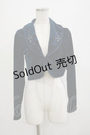 画像: axes femme / バックフリルボレロ M ブルーグリーン H-26-02-16-005-AX-TO-NS-ZH