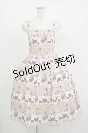 画像: axes femme kawaii / お菓子柄ジャンパースカート M ピンク H-26-02-16-048-AX-OP-NS-ZH