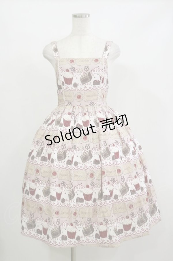 画像1: axes femme kawaii / お菓子柄ジャンパースカート M ピンク H-26-02-16-048-AX-OP-NS-ZH (1)