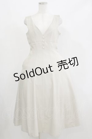画像: an another angelus / ハイウエストVネックジャンパースカート Free IVORY H-26-02-16-049-CA-OP-NS-ZH