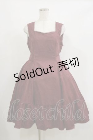 画像: Kurumi Collaboration / ミジンコールジャンパースカート L ワイン H-26-02-16-051-LO-OP-NS-ZH