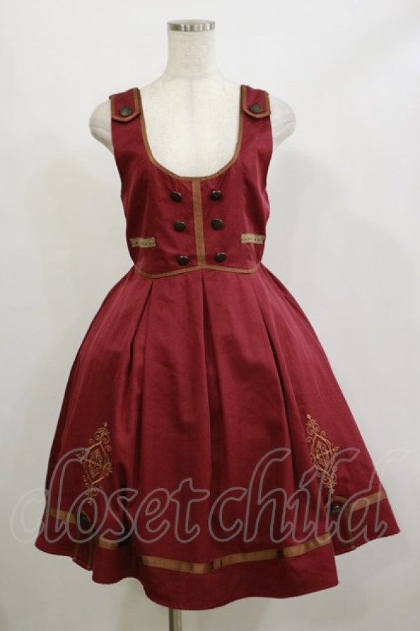 画像1: axes femme POETIQUE / Ｗ釦ミリタリージャンドレ M ワイン H-26-02-16-052-AX-OP-NS-ZH (1)