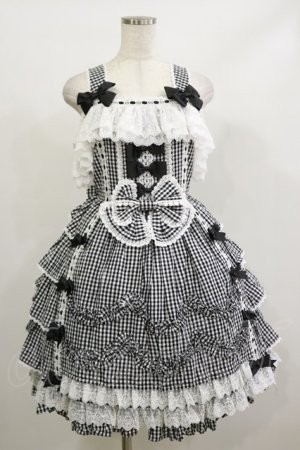 画像: AND ROMEO / ギンガムチェックジャンパースカート Free ブラック H-26-02-16-053-LO-OP-NS-ZH