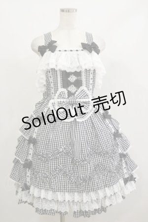 画像: AND ROMEO / ギンガムチェックジャンパースカート Free ブラック H-26-02-16-053-LO-OP-NS-ZH