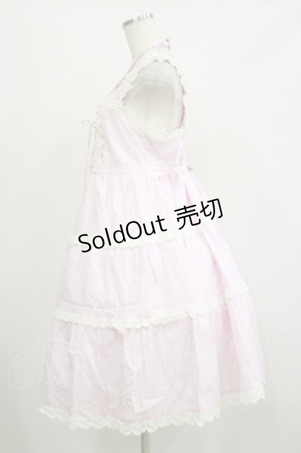 画像3: BABY,THE STARS SHINE BRIGHT / からみ3段ティアードジャンパースカート Free ピンク H-26-02-16-054-BA-OP-NS-ZH (3)