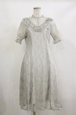 画像1: F i.n.t / ヨークフリル総レースワンピース Free BLUE GRAY H-26-02-16-056-CA-OP-NS-ZH (1)