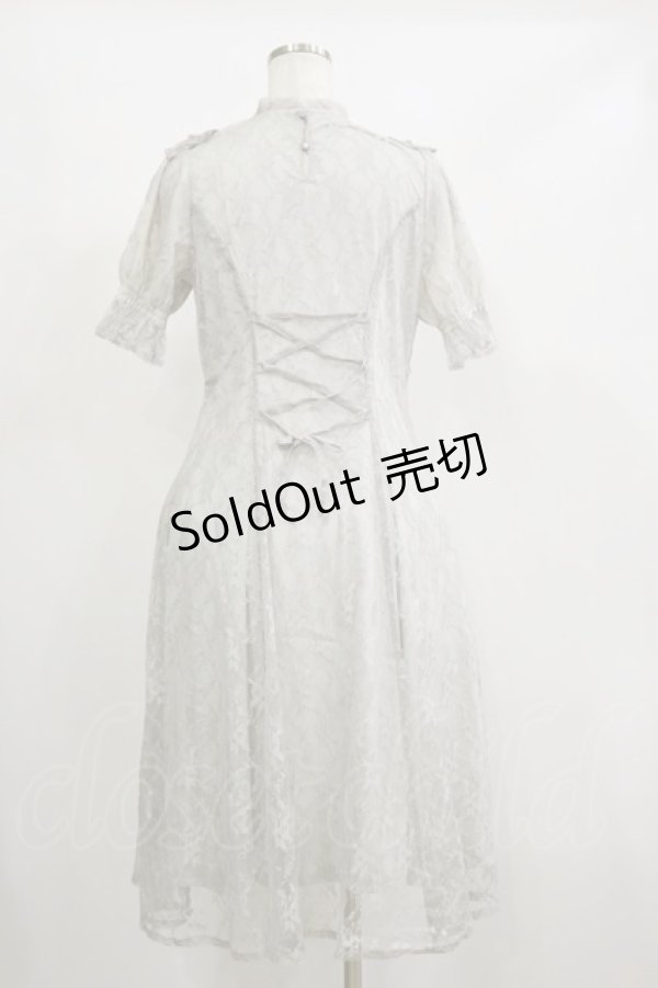 画像2: F i.n.t / ヨークフリル総レースワンピース Free BLUE GRAY H-26-02-16-056-CA-OP-NS-ZH (2)