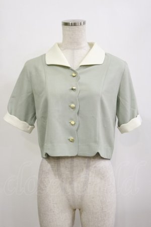 画像: Fi.n.t / シェル釦スカラップブラウス Free MINT H-26-02-16-006-CA-BL-NS-ZH