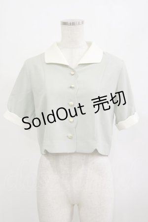 画像: Fi.n.t / シェル釦スカラップブラウス Free MINT H-26-02-16-006-CA-BL-NS-ZH