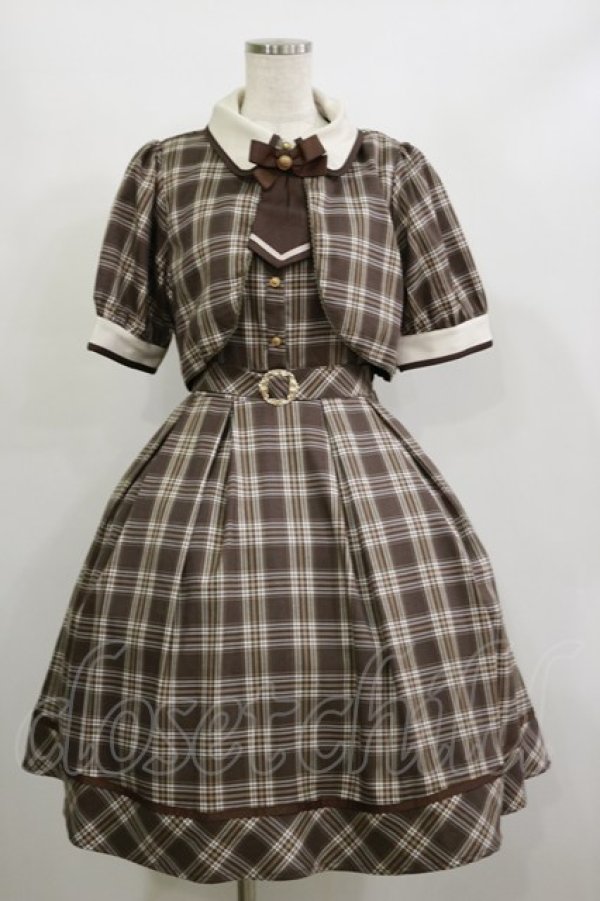 画像1: Amavel / Future Detectiveボレロワンピース Free ブラウン H-26-02-16-060-CA-OP-NS-ZH (1)