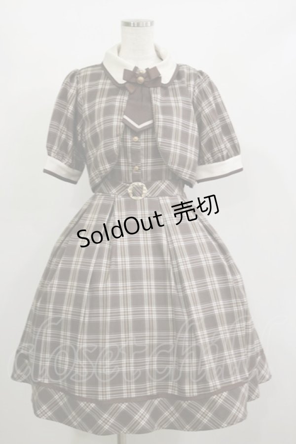 画像1: Amavel / Future Detectiveボレロワンピース Free ブラウン H-26-02-16-060-CA-OP-NS-ZH (1)