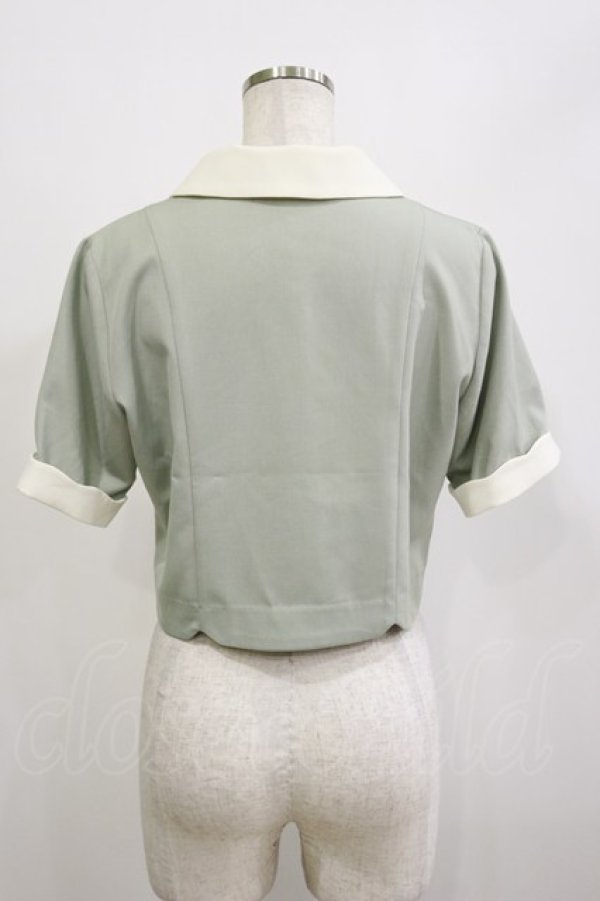 画像2: Fi.n.t / シェル釦スカラップブラウス Free MINT H-26-02-16-006-CA-BL-NS-ZH (2)