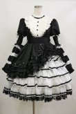 画像1: Buling Moon（海外ロリータブランド） / 独奏曲人形2.0 ワンピース S ブラック H-26-02-16-063-LO-OP-NS-ZH (1)