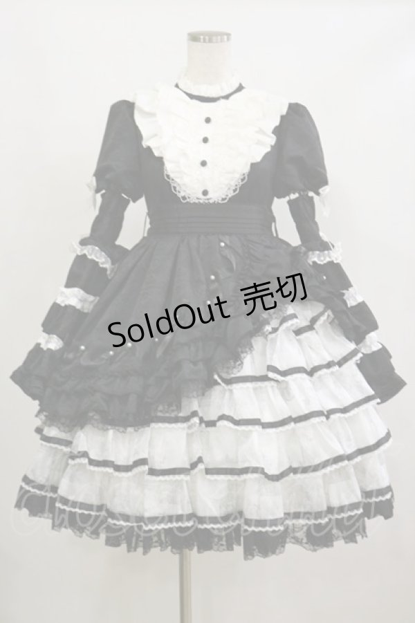 画像1: Buling Moon（海外ロリータブランド） / 独奏曲人形2.0 ワンピース S ブラック H-26-02-16-063-LO-OP-NS-ZH (1)