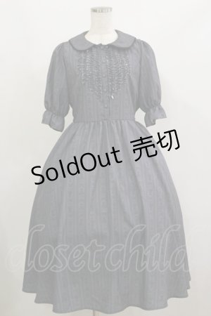 画像: m petit by misako / MSKストライプフレアワンピース M グレー H-26-02-16-065-LO-OP-NS-ZH