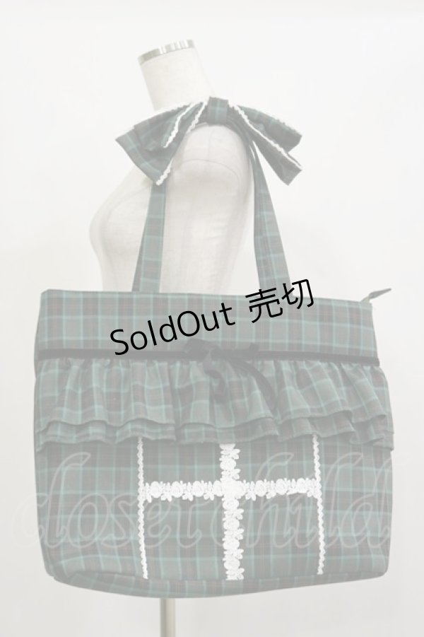 画像1: Eri Aino's collaboration / シャーロットの水曜日トートバッグ  グリーン H-26-02-16-066-LO-BG-NS-ZH (1)